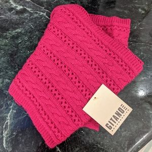 Vintage 90s Gitano Fuchsia Knit Scarf